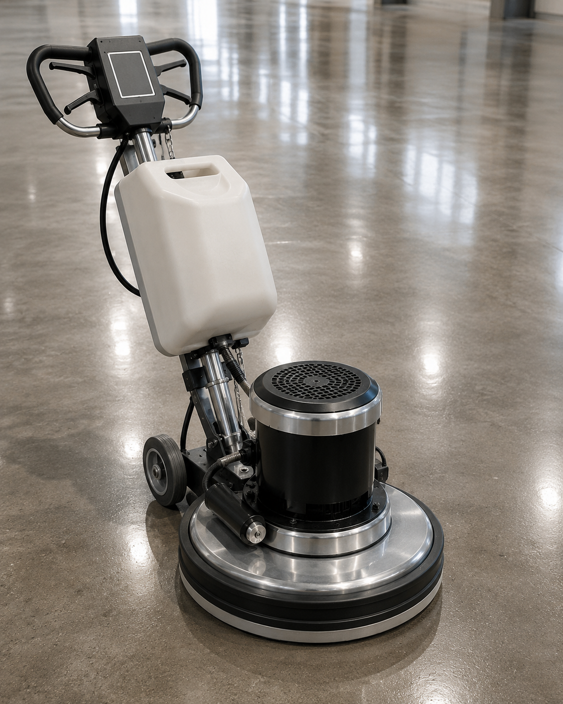 Floor Polishing Machine in action